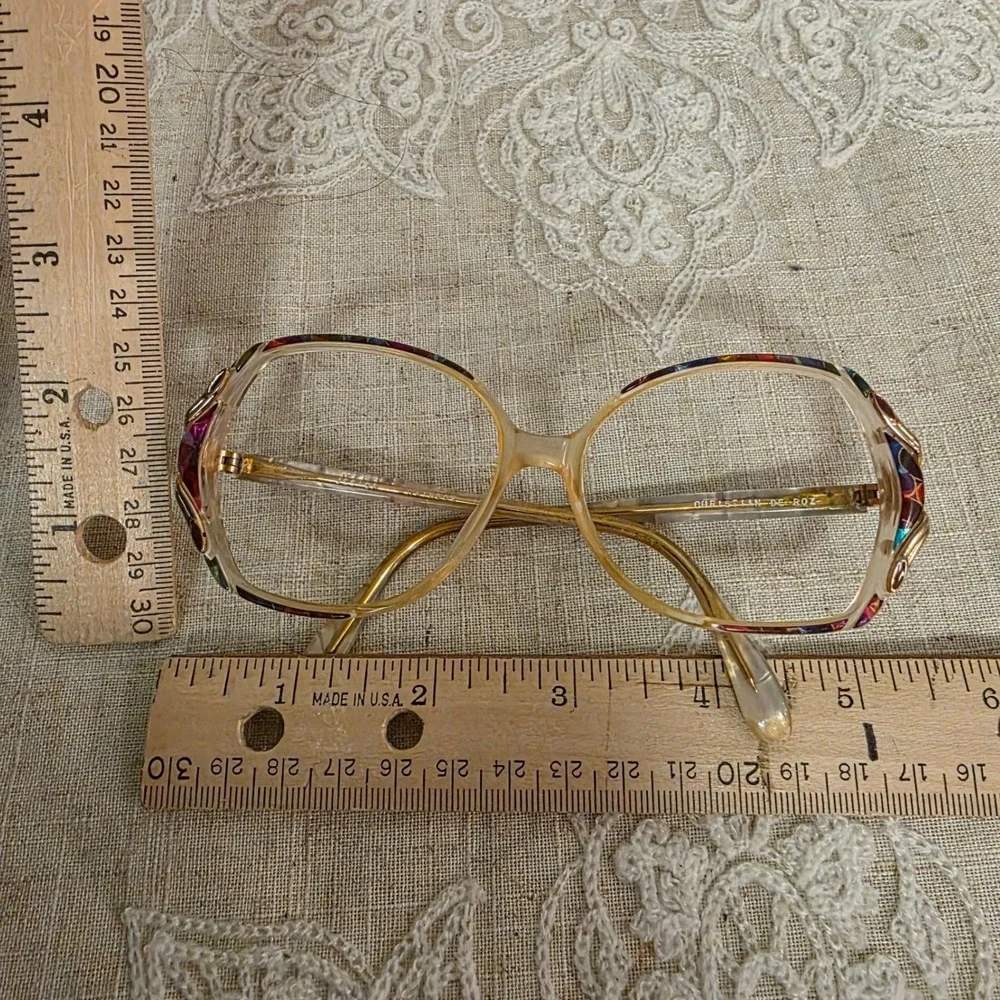 Christian De Roz Eyeglass Frames Jesica Rainbow Multicolor Vintage 80s Oversized